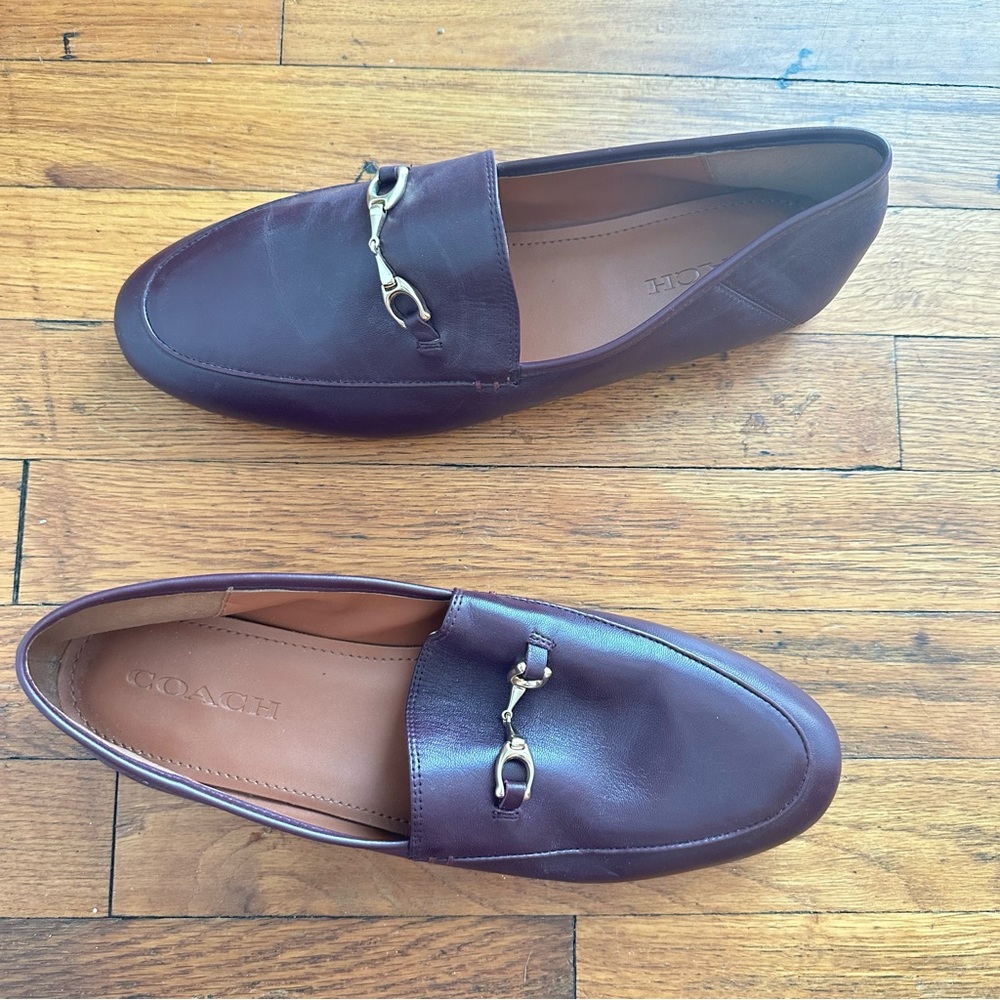 Coach Haley Calfskin Leather Loafers